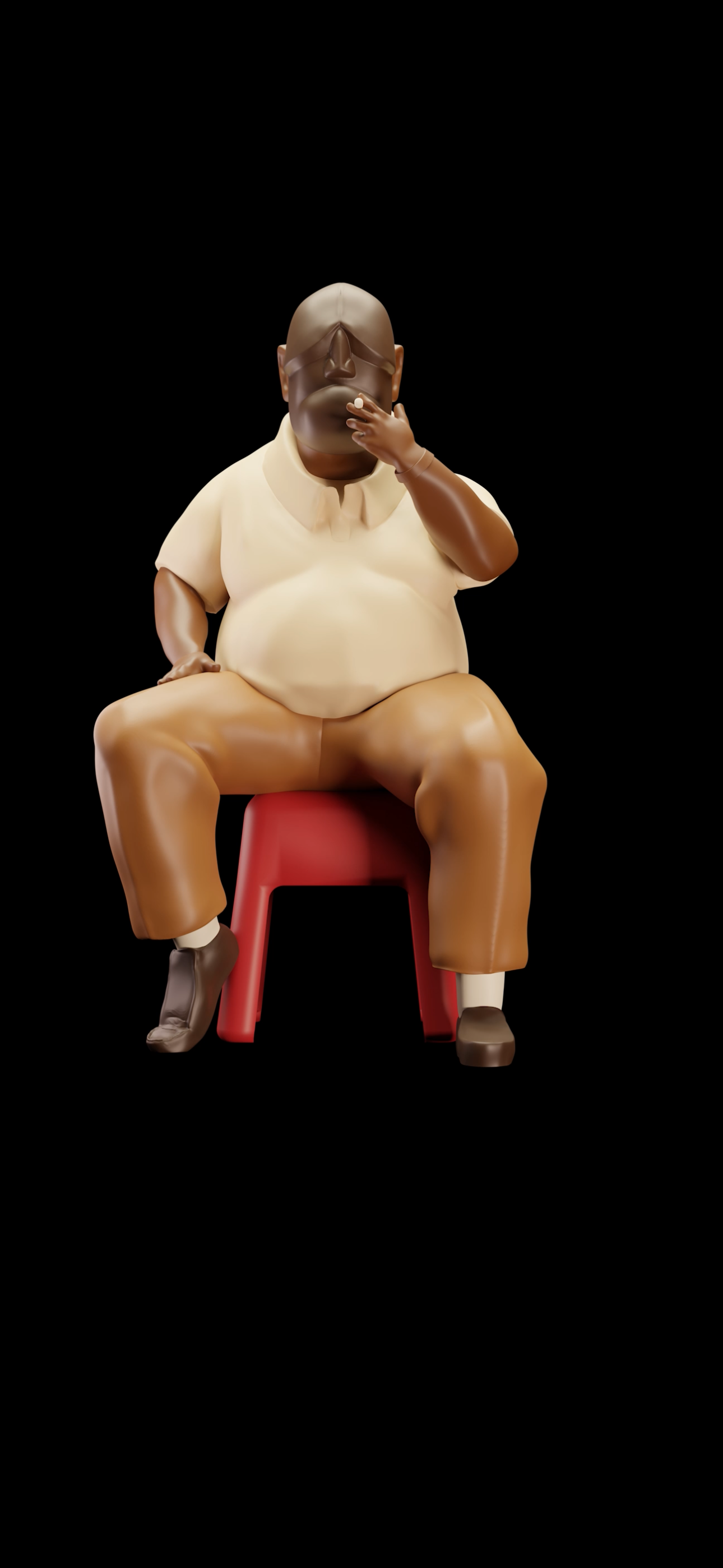 Close-up of Grootman collectible figure